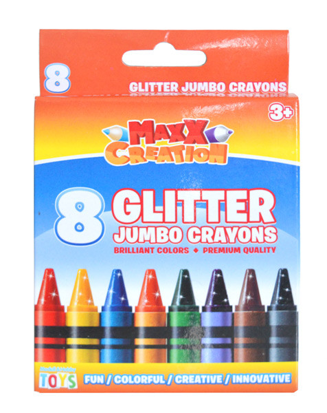 MaxxCreation 8 Glitter Jumbo Crayons